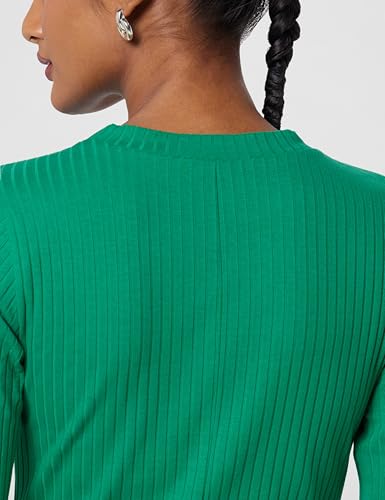 Image of barcino Black Rib Mock Round Neck Midi Dress