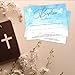 25 PCS Baptism Certificates for Church, Dedication Certificate Paper, Baby Dedication Christening Gifts for Girls Boys,Baptismal Certificates for Adults Baby Teenagers,8x10 Inch (Blue Sky)