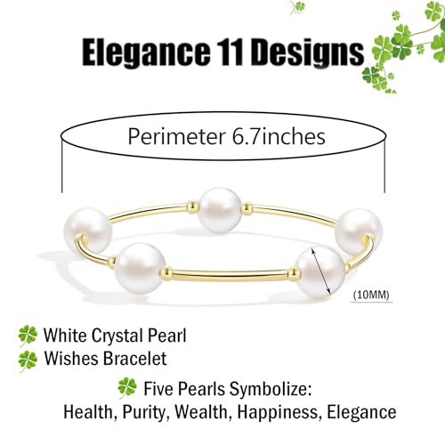 Bracelet bénédiction perles blanches 10mm idéal pour le quotidien
