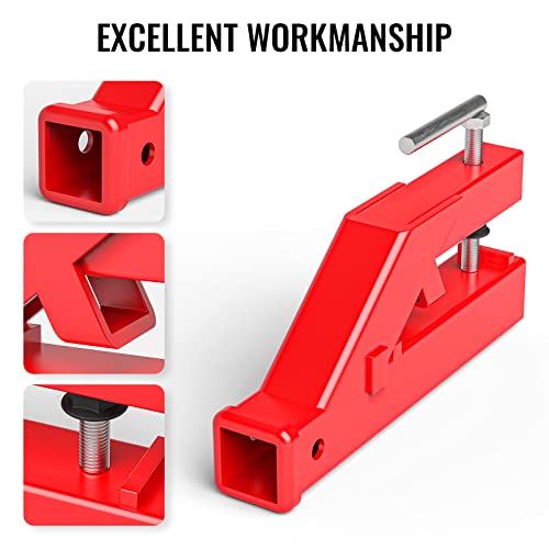 Sulythw Clamp On Trailer Hitch 2" Ball Mount Receiver Adapter For Tractor Bucket Kubota New Upgrade Forklift Bucket Trailer Hitch Attachment, Adapter Compatible With Kubota Deere Bobcat Front #TOP4
