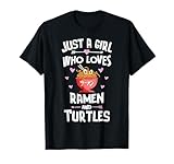 Photo Gallery solo una ragazza che ama ramen e tartarughe regalo donne maglietta Photo Gallery solo una ragazza che ama ramen e tartarughe regalo donne maglietta