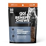 Go! Solutions Weight Management + Joint Care Dog Treats - Chicken Recipe - Soft and Chewy Dog Treats, 6 oz Bag