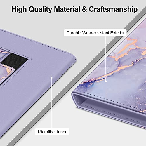 Fintie Universal Case For 6-7 Inch Tablet Ereader - Premium Pu Leather Sleeve Stand Cover With Card Slot & Hand Strap For 6", 6.8", 7" Kindle/Kobo/Nook/Tolino/Pocket Book E-Book Tablet, Lilac Marble #TOP7