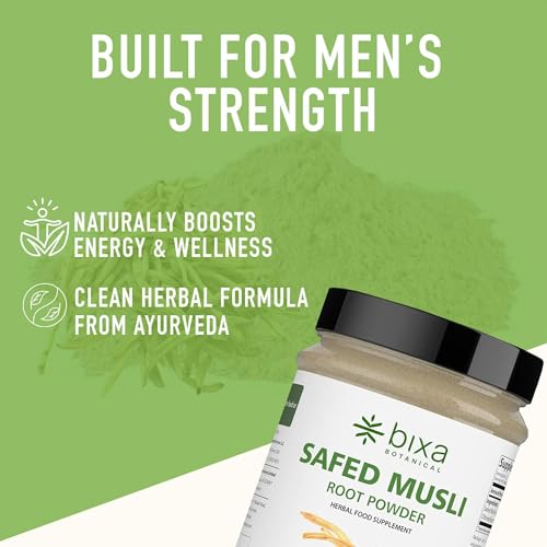 Image of bixa BOTANICAL Safed Musli Powder, Chlorophytum Borivilianum, 7 oz, 200 g
