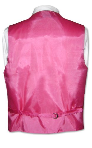 Vesuvio Napoli Men's Dress Vest & NeckTie ROYAL BLUE Color Vertical Striped Design Neck Tie Set2