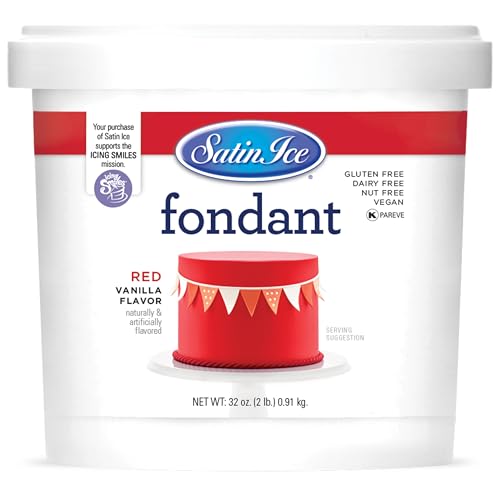 Satin Ice Fondant for Cake Decorating, Red (2 Pound)