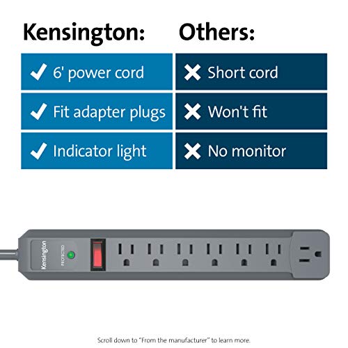 Image of Kensington Guardian 7-Outlet, 6-Foot Cord, & 540 Joules Premium Surge Protector (K38217NA)