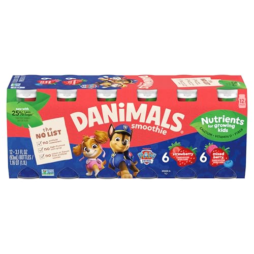 Danimals Smoothie Strawberry and Mixed Berry Dairy Drink Multi-Pa...