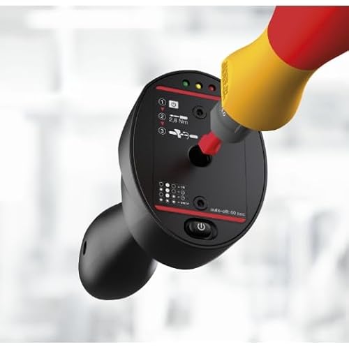 Wiha Drehmoment Testgerät Torque QuickCheck (42086), 3 tlg., mit Adapterklingen und Batterien, mobiler Schnelltester Drehmomentwerkzeug, Tester für Drehmomentwerte