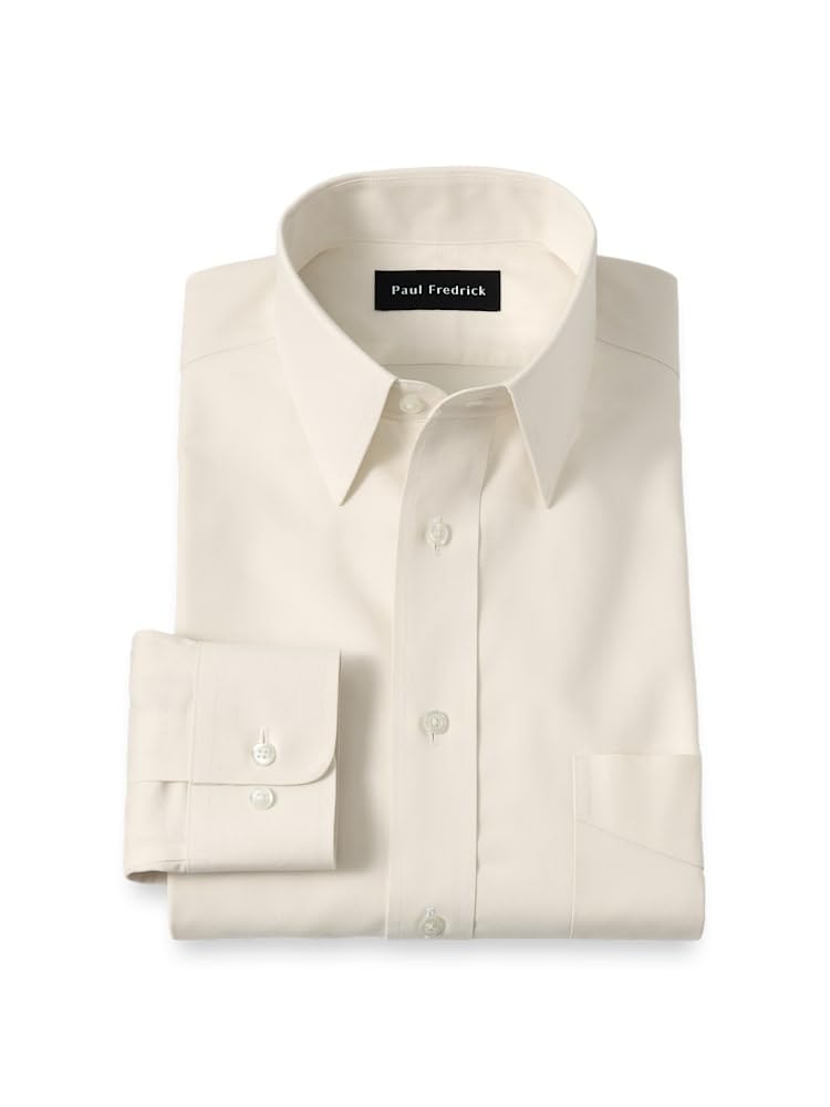 Paul Fredrick 2-ply straight collar shirt
