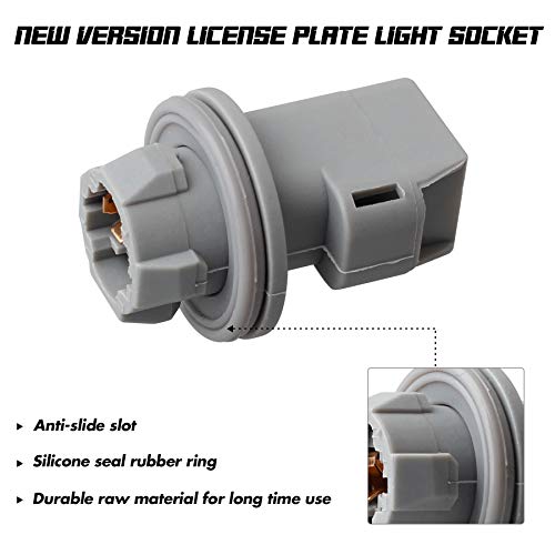 Hercoo License Plate Light Wiring Harness Pigtail Rear Lamp Socket Compatible With 1999-2015 F250 F350 F450 F550 Super Duty Bronco Excursion Expedition Explorer Ranger Pickup Truck, Pack Of 2 #TOP1