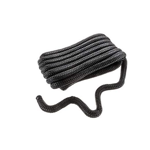 Seachoice 47201 Double Braid Nylon Dock Line, Black, 3/4-Inch x 25 Feet, 24-Inch Eye Splice, Pre-Shrunk, Heat Stabilized