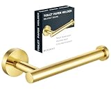 Delvant ESVAN Toilettenpapierhalter Metall Gold glänzend Wandmontage Edelstahl rostfrei Badezimmer Halter für große Rollen modernes Design Küche