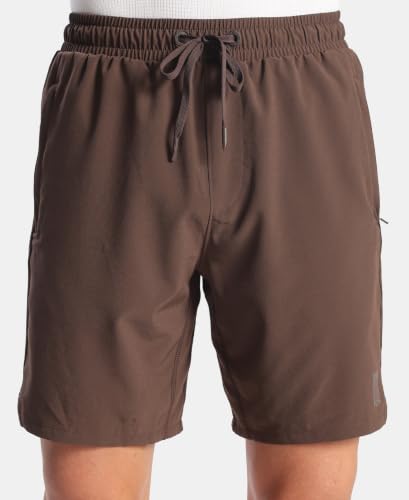 Image of Jockey MV20 Men Recycled Microfiber Elastane Stretch Solid Active Wear Shorts with Zipper Pockets and StayFresh Treatment