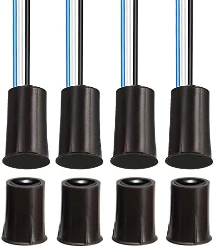 Gebildet 4 sets Black Magnetic Switch Wiring NO/NC Recessed Door Sensor Hidden Window Contact Reed Switch for Access Control Replace Alarm System