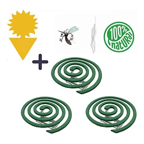 LOV HOME Mosquito Repellent Coils 100% Citronella with Bonus 1 Sticky Catcher, Contains 16 coils & 4 Stands Cover