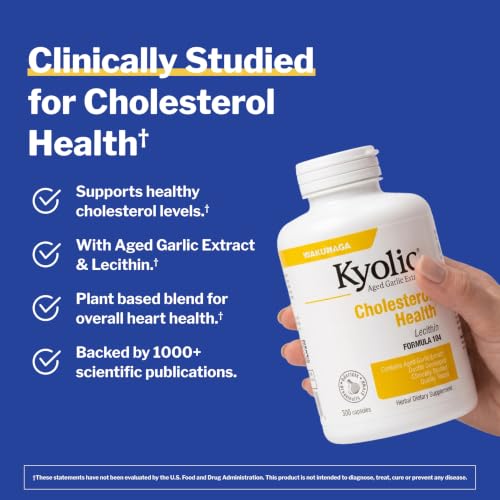 Image of Wakunaga Kyolic Aged Garlic Extract Cholesterol Formula 104 -300 Capsules