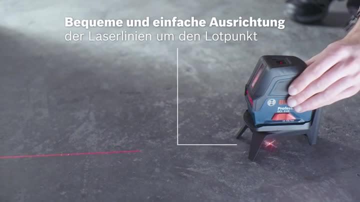 Bild 6 - Bosch Professional Kreuzlinienlaser GCL 2-15 mit Halterung, 3x AA Batterien, Zieltafel, Schutztasche, Einlage für L-BOXX, Karton (Arbeitsbereich: 15m)