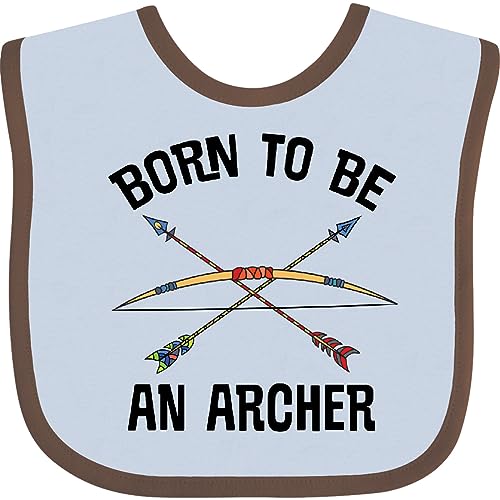 inktastic Boys Archery Baby Bib Blue & Chocolate 42a06