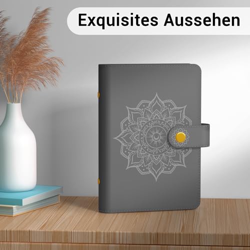 Budget Planner Deutsch A6, Finanzplaner, Haushaltsbuch zum Eintragen, Sparbuch für Geld, BudgetPlaner, Geldsparmappe, Budget Binder, Geld Organizer, Personal Organizer (Grau)