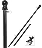 American Signature 5ft Heavy-Duty Flag Pole Kit for House - Includes Aluminum Tangle Free 5'...