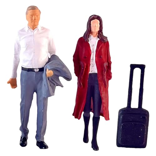 Micro aménagement figurine miniature homme femme valise résine pour décor sand table