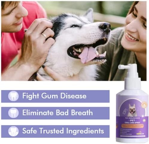 Miniatura 2 de Pet Clean - Aerosol de dientes para perros, gatos, no requiere cepillado, refresca el aliento, previene el sarro de placa, espray natural para el
