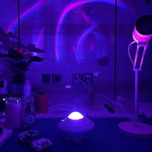 Galaxy Projector Star Projector Aurora Night Light with Ocean Wave Bluetooth Music Speaker Galaxy Lighting for Kids Adults Bedroom Ambiance Gaming Room Décor