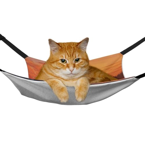 Hamac pour chat respirant à sangles réglables et attaches solides