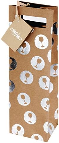 Cakewalk Tipsy Silver Wine Bag, Brown,