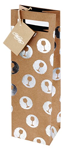 Cakewalk Tipsy Silver Wine Bag, Brown,