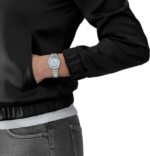Image of Tissot Ballade Powermatic 48 COSC 30mm, Swiss Automatic Watch for Women, Stainless Steel Case, Blue Dial, T1562081135300