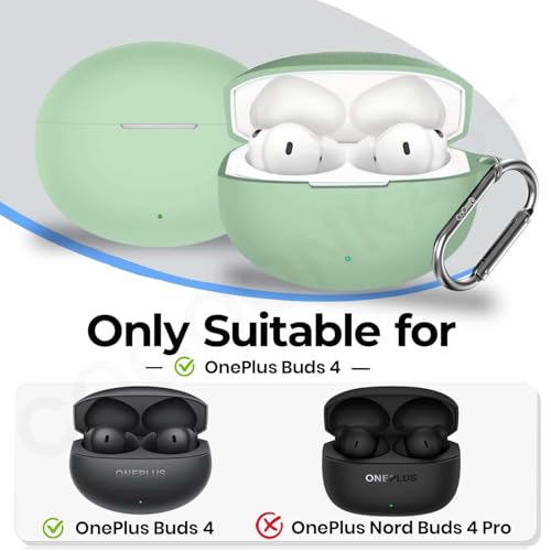 Image of Silicone Case Cover Compatible for OnePlus Buds 4 -Matcha Green