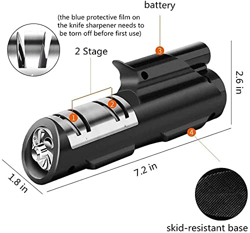 ZHEYANG Messerschärfer Profi Messerschleifer Elektrischer Messerschärfer, wiederaufladbare USB-Messerschärfmaschine… – Bild 8