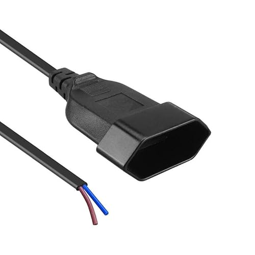 Vaniika Flache Eurokupplung 230V, 2 Stück Schwarz Kupplung Flach Mit 20 cm Verbindungskabel Für Stecker Typ C Und Typ F Für Stecker