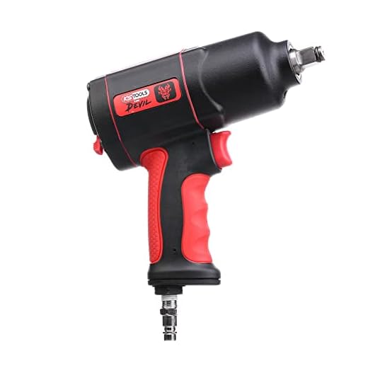 KS Tools 515.1200 Atornillador de impacto neumático de alta potencia de 1/2" THE DEVIL, 1600 Nm