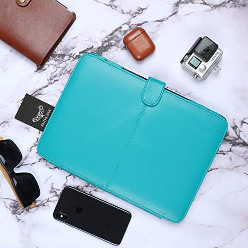 Image of ENTHOPIA 13 to 14 Inches Folio Laptop Case Cover Vegan Leather Compatible for MacBook, Lenovo, Hp, Dell &Other Notebooks - Teal