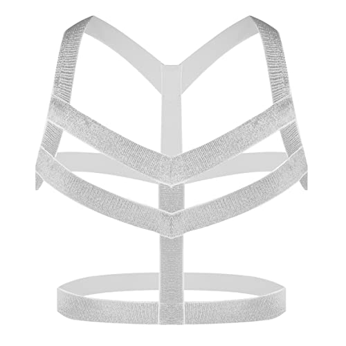 Men's Chest Harness Adjustable Body Chest Half High Elastic Half Harness Belt Double Shoulder Strap Costume2