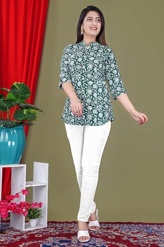 Image of FebQ Printed Shirt Style Top for Women
