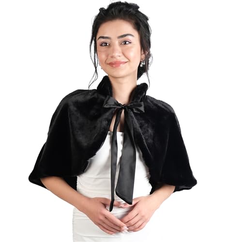 Image of LIMELIA Bride Wedding Faux Fur|Shawl Wrap Stole for Bride, Bridesmaid-Feather Scarf Fur for Evenings, Bridal Wedding Party