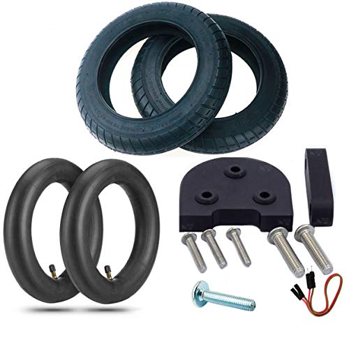EWheel | Kit de Ruedas de 10 Pulgadas para Xiaomi M365 y Pro | 2 Cubiertas Wanda | 2 cámaras de 10x2 | Espaciador, Alzas y Tornillería | Cable Extensor de Luz