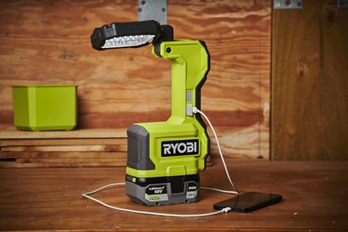 RYOBI RMTL18-0 18V ONE+ Cordless LED Magnetic Tak Light (Bare Tool), Green - Image 4