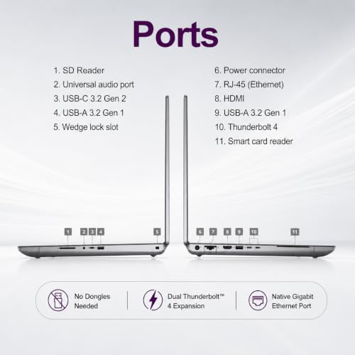 Image of Dell Precision 7680 Laptop, NVIDIA RTX 2000 Ada 8GB, i9-13950HX, 64GB DDR5 | 16 inch FHD+ Mobile Workstation, 2TB SSD, Intel 24-Core > Ultra 9 285H, Dell Pro Max, Engineer, Designer, Creator, Win 11 Pro