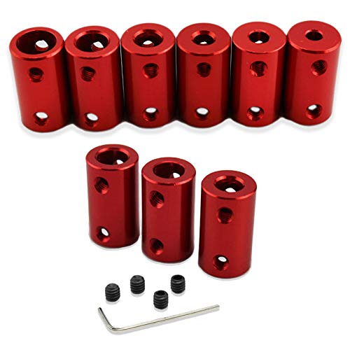 WAAZVXS Coupler 14x25mm Aluminum Alloy Rigid Coupling Coupler for Motor Connector Connecting Shaft Sleeve (Inner Diameter : 6x8mm)