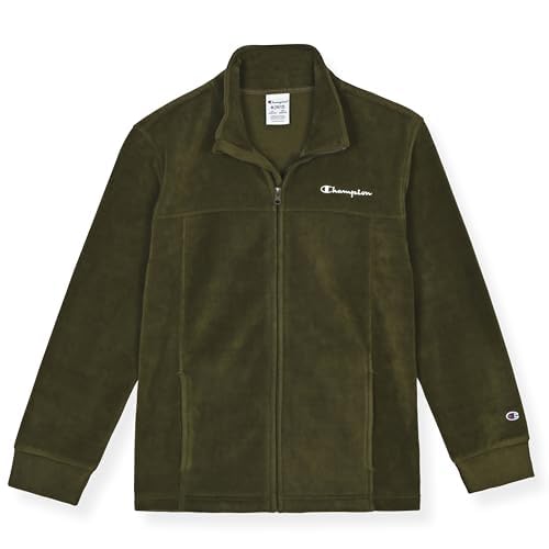 Image of Champion Boys Fleece Jacket Full Zip Polar Fleece Track Jacket With Pockets for Kids Warm Layering Outerwear