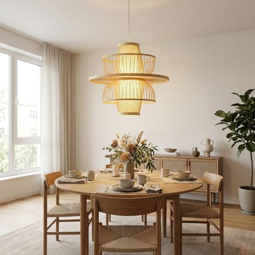 Suspension en rotin Alpinaluz Ø45cm pour en finir avec les pièces sombres sans charme