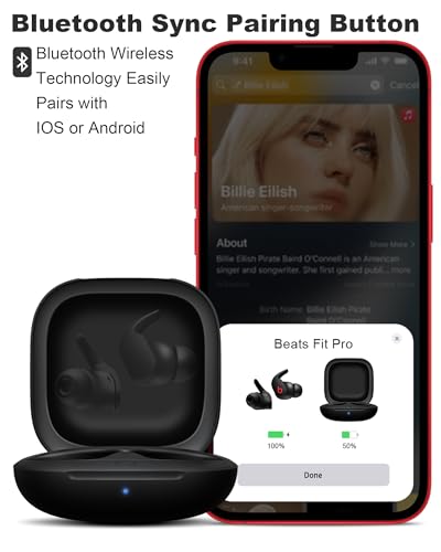 Image of Charging Case Replacement for Fit Pro - Wireless Charger Case with Bluetooth Pairing Button, 700mAh Battery, Earbuds Not Included