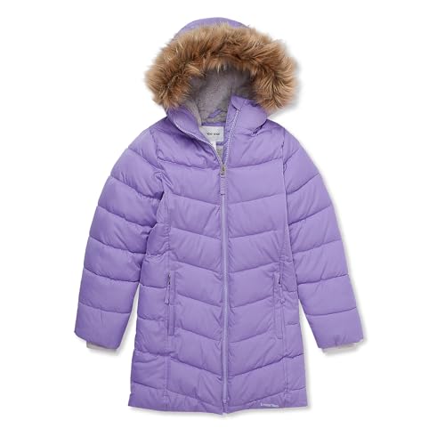 Lands' End Girls Fleece Lined Parka Medium Light Plum