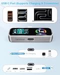 TWOPAN MagSafe portatif iPhone SSD pour ProRes 4K 60fps Vidéo, 1TB Stockage externe de disque dur Super pour iPhone 17/16/15 Pro/Pro Max, iMac/MacBook, LCD Affichage, USB-C PD 3.0 Ventilateur de refroidissement intégré au port