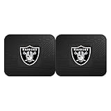 FANMATS NFL Oakland Raiders 2-Pack Car Utility Mat Set